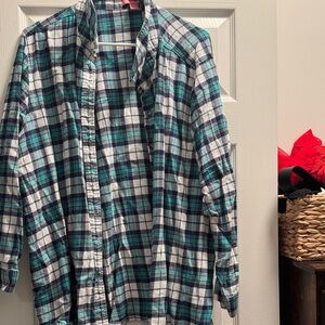Women’s Blue and Green Flannel